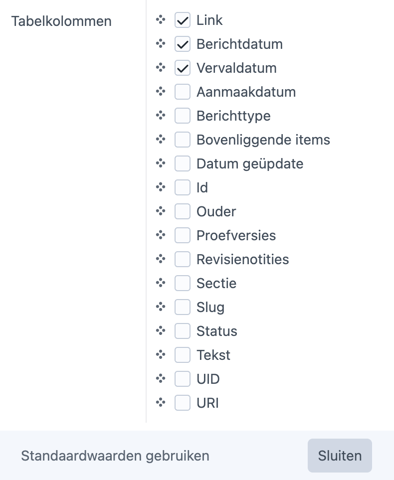 adjust columns